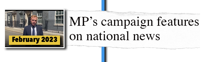 MP's campaign features on national news