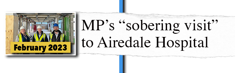 MP's "sobering visit" to Airedale Hospital