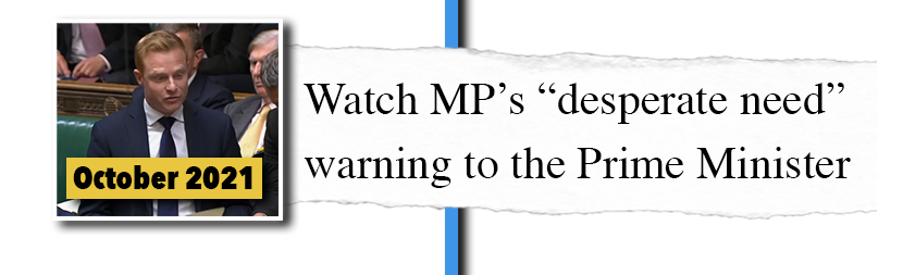 Watch MP's "desperate need" warning to Prime Minister