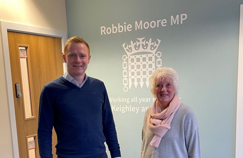 Christine Sharp and Robbie Moore MP