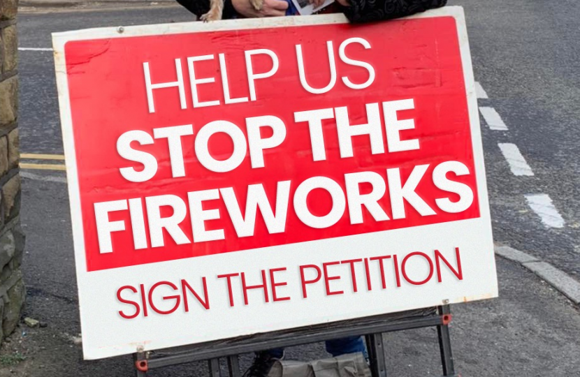 Help us stop the fireworks, sign the petition